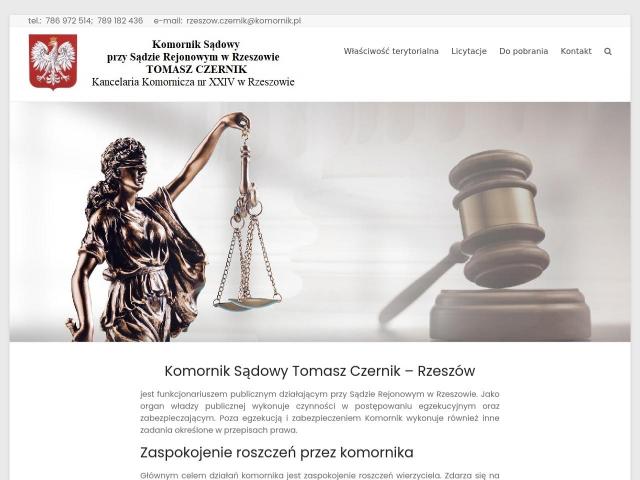 Komornik Sądowy przy Sądzie Rejonowym w Rzeszowie Tomasz Czernik
