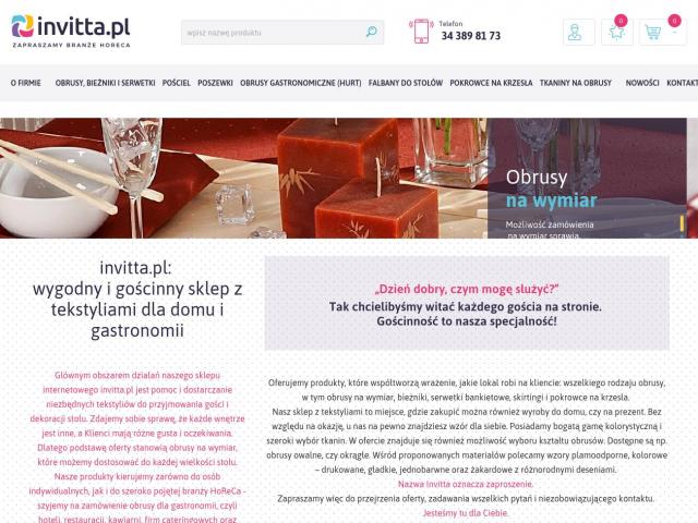 Invitta - Tekstylia dla restauracji